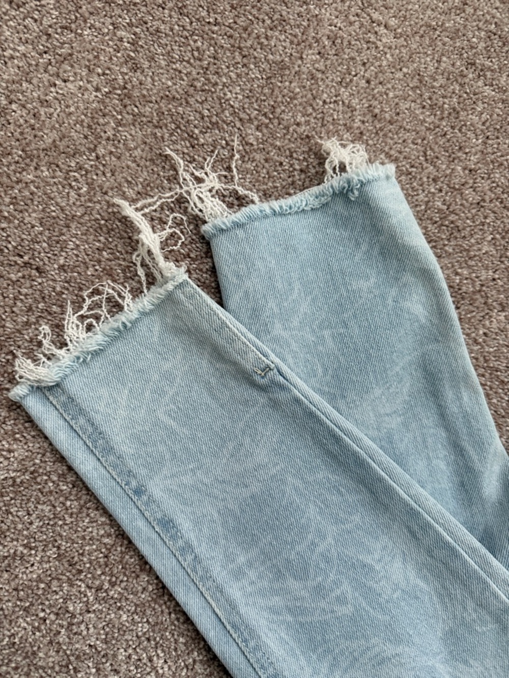 Light Blue Palm-Print Skinny Jeans - Picture 6 of 6